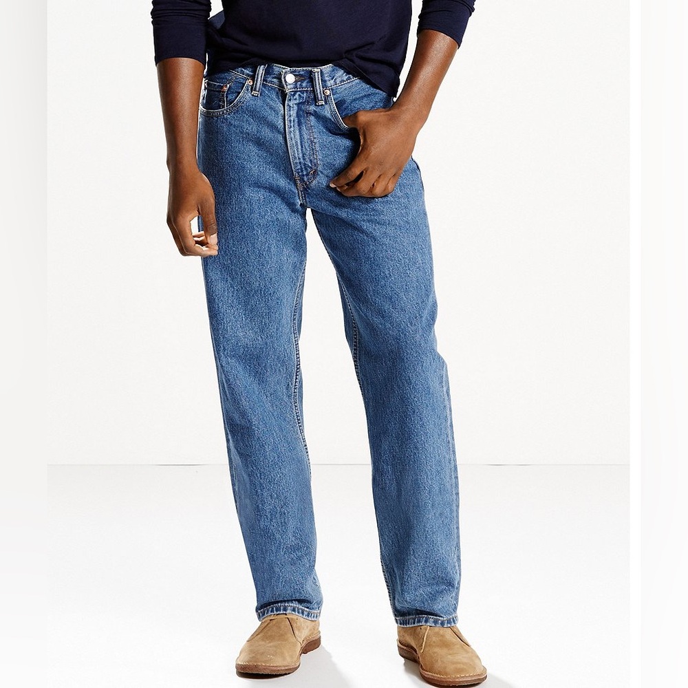 Levi's 550 Slim Fit men's jeans in a medium wash blue